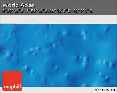 Shaded Relief 3D Map of the Area around 8° 12' 42" S, 98° 40' 30" E
