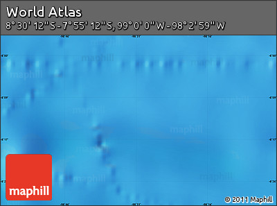 Physical Map of the Area around 8° 12' 42" S, 98° 31' 30" W