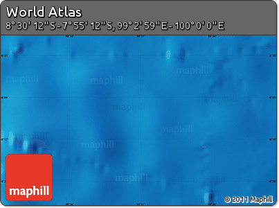 Shaded Relief Map of the Area around 8° 12' 42" S, 99° 31' 30" E