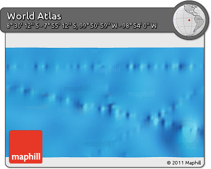 Physical 3D Map of the Area around 8° 12' 42" S, 99° 22' 30" W
