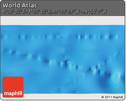Physical 3D Map of the Area around 8° 12' 42" S, 99° 22' 30" W