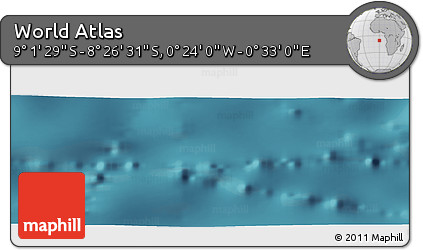 Satellite Panoramic Map of the Area around 8° 44' 0" S, 0° 4' 30" E