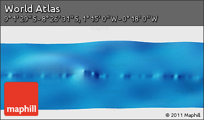 Physical Panoramic Map of the Area around 8° 44' 0" S, 0° 46' 30" W