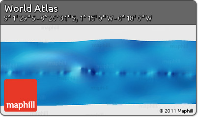 Physical Panoramic Map of the Area around 8° 44' 0" S, 0° 46' 30" W