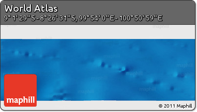 Shaded Relief Panoramic Map of the Area around 8° 44' 0" S, 100° 22' 30" E