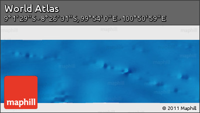 Shaded Relief Panoramic Map of the Area around 8° 44' 0" S, 100° 22' 30" E