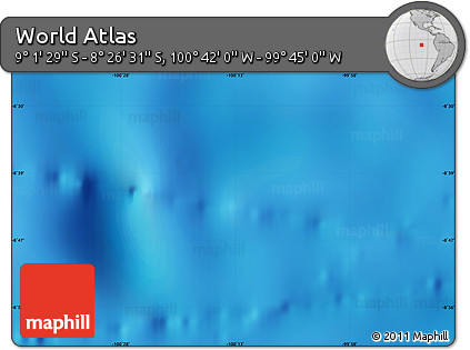 Physical Map of the Area around 8° 44' 0" S, 100° 13' 29" W