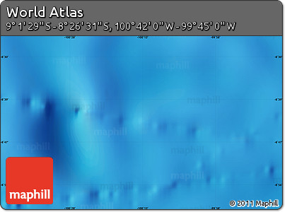 Physical Map of the Area around 8° 44' 0" S, 100° 13' 29" W