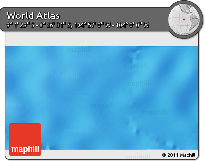 Shaded Relief 3D Map of the Area around 8° 44' 0" S, 104° 28' 29" W