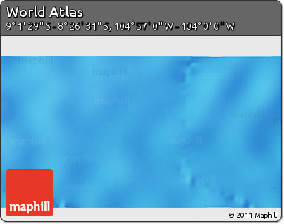 Shaded Relief 3D Map of the Area around 8° 44' 0" S, 104° 28' 29" W