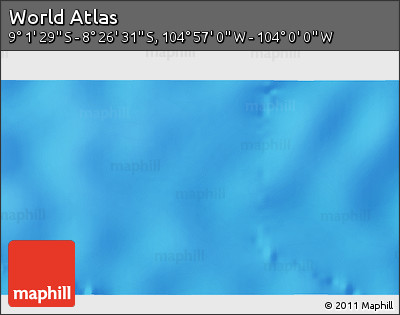 Shaded Relief 3D Map of the Area around 8° 44' 0" S, 104° 28' 29" W
