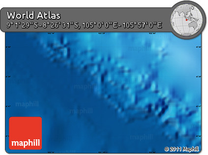 Physical Map of the Area around 8° 44' 0" S, 105° 28' 29" E