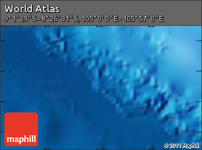 Physical Map of the Area around 8° 44' 0" S, 105° 28' 29" E