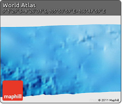 Shaded Relief 3D Map of the Area around 8° 44' 0" S, 106° 19' 29" E