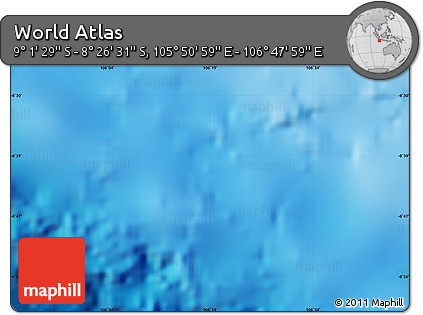 Shaded Relief Map of the Area around 8° 44' 0" S, 106° 19' 29" E