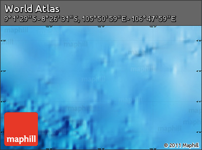 Shaded Relief Map of the Area around 8° 44' 0" S, 106° 19' 29" E
