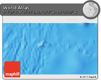 Physical 3D Map of the Area around 8° 44' 0" S, 107° 1' 30" W