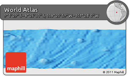 Physical Panoramic Map of the Area around 8° 44' 0" S, 107° 52' 30" W