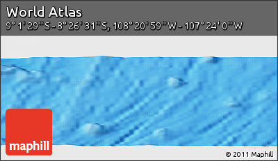 Physical Panoramic Map of the Area around 8° 44' 0" S, 107° 52' 30" W