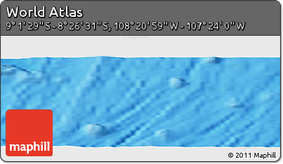 Physical Panoramic Map of the Area around 8° 44' 0" S, 107° 52' 30" W