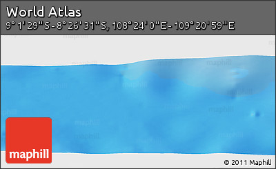 Physical Panoramic Map of the Area around 8° 44' 0" S, 108° 52' 30" E