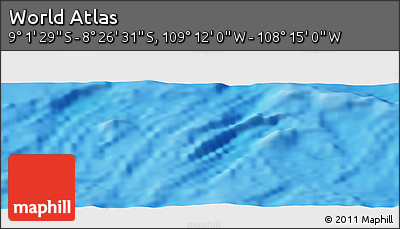 Physical Panoramic Map of the Area around 8° 44' 0" S, 108° 43' 29" W
