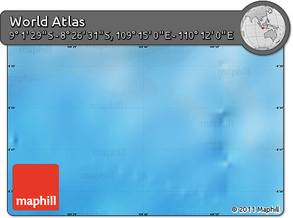 Physical Map of the Area around 8° 44' 0" S, 109° 43' 29" E