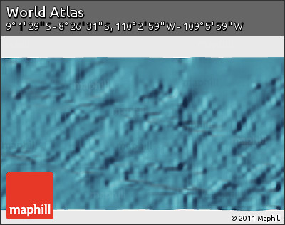 Satellite 3D Map of the Area around 8° 44' 0" S, 109° 34' 29" W