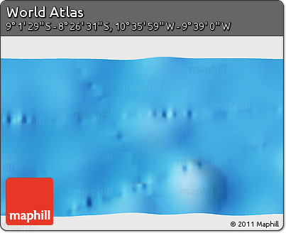 Physical 3D Map of the Area around 8° 44' 0" S, 10° 7' 30" W