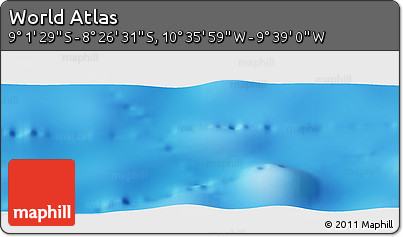 Physical Panoramic Map of the Area around 8° 44' 0" S, 10° 7' 30" W