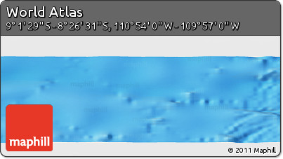 Physical Panoramic Map of the Area around 8° 44' 0" S, 110° 25' 30" W