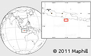 Blank Location Map of the area around 8° 44' 0" S, 111° 25' 30" E