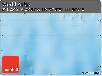 Shaded Relief Map of the Area around 8° 44' 0" S, 111° 25' 30" E