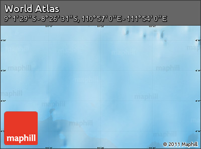 Shaded Relief Map of the Area around 8° 44' 0" S, 111° 25' 30" E