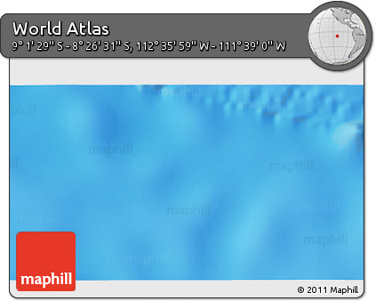 Physical 3D Map of the Area around 8° 44' 0" S, 112° 7' 30" W