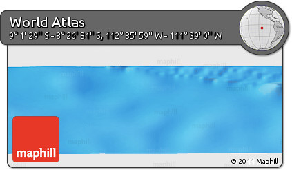 Physical Panoramic Map of the Area around 8° 44' 0" S, 112° 7' 30" W