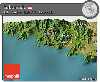 Satellite 3D Map of Sukomade