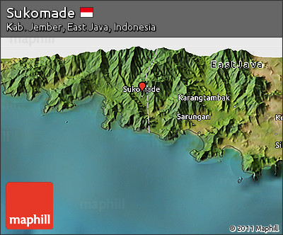 Satellite 3D Map of Sukomade