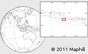Blank Location Map of the area around 8° 44' 0" S, 113° 58' 29" E