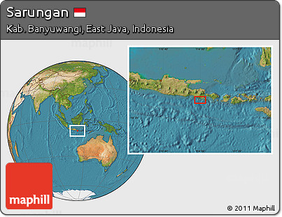 Satellite Location Map of Sarungan