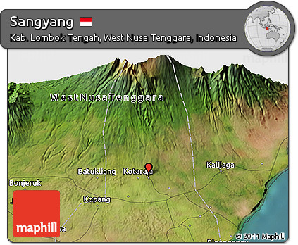 Satellite 3D Map of Sangyang