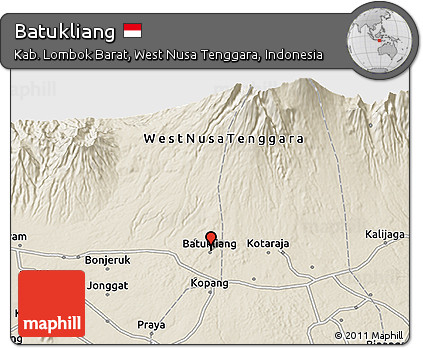 Shaded Relief 3D Map of Batukliang