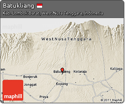 Shaded Relief 3D Map of Batukliang