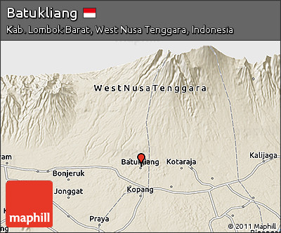 Shaded Relief 3D Map of Batukliang