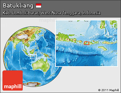 Physical Location Map of Batukliang
