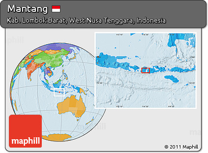 Political Location Map of Mantang