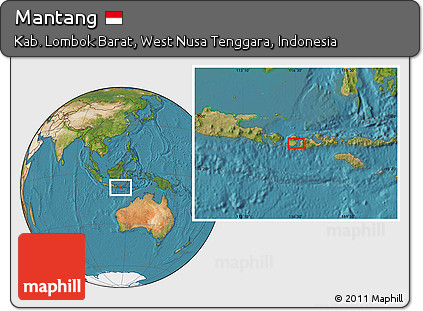Satellite Location Map of Mantang