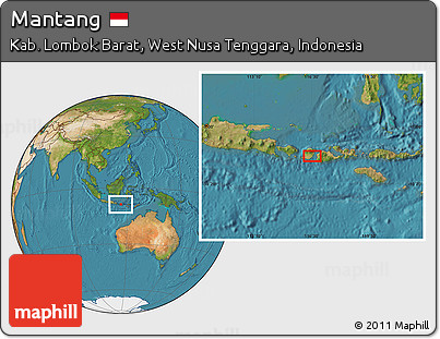 Satellite Location Map of Mantang