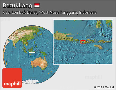 Satellite Location Map of Batukliang