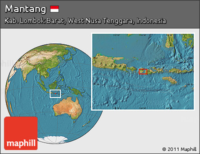 Satellite Location Map of Mantang